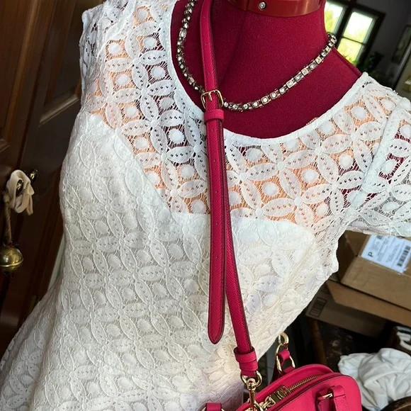 Coach  Prince Street Large Satchel crossbody      Ruby      Pink Leather  NWOT - Picture 4 of 16